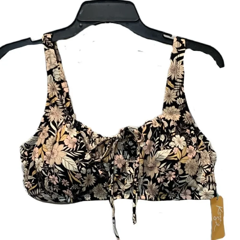 Kona sol floral Swim bikini top